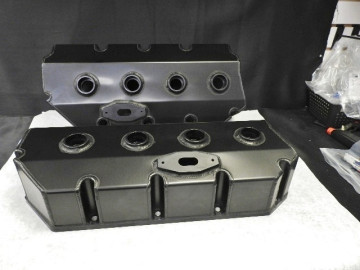 WILLIAMS  HEMI  FUEL HEAD  "Black"  - FABRICATED BILLET RAIL VALVE COVERS
